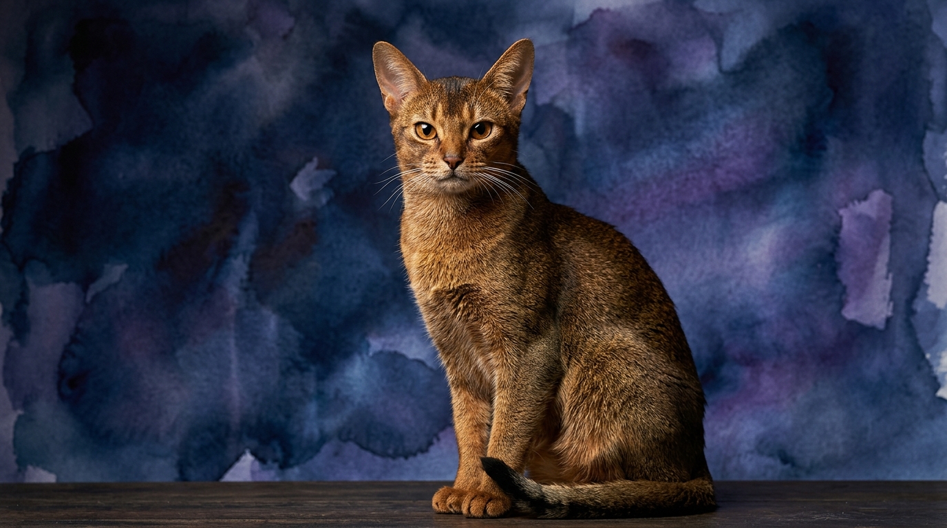 Abyssinian cat portrait — Abyssinian cognitive intelligence profile, Pet IQ Lab