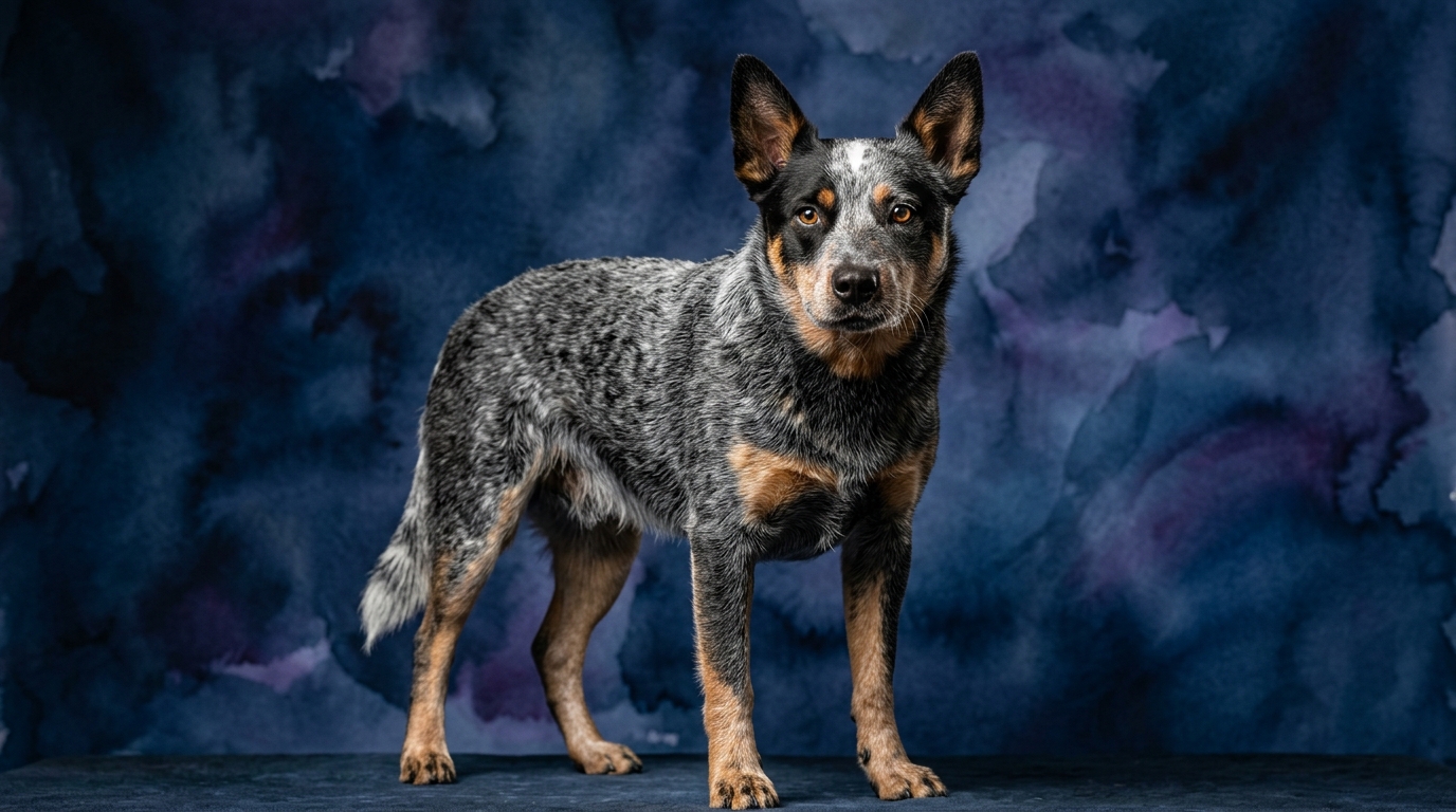 Australian Cattle Dog dog portrait — Australian Cattle Dog cognitive intelligence profile, Pet IQ Lab