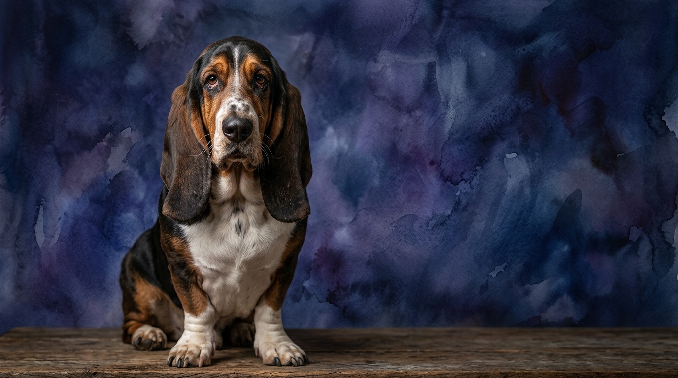 Basset Hound dog portrait — Basset Hound cognitive intelligence profile, Pet IQ Lab