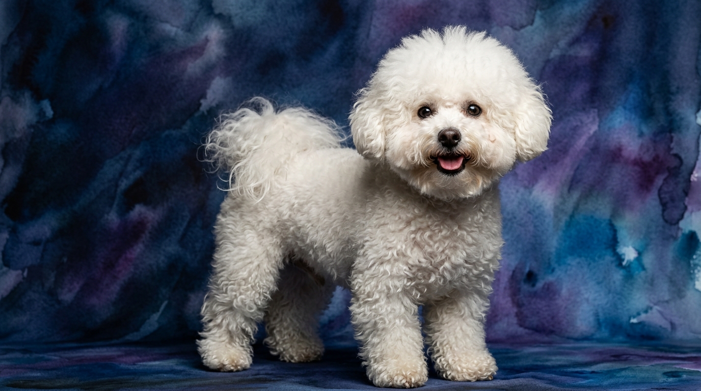 Bichon Frise dog portrait — Bichon Frise cognitive intelligence profile, Pet IQ Lab