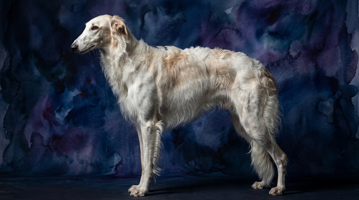 Borzoi dog portrait — Borzoi cognitive intelligence profile, Pet IQ Lab