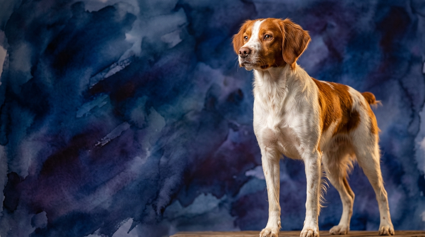 Brittany dog portrait — Brittany cognitive intelligence profile, Pet IQ Lab