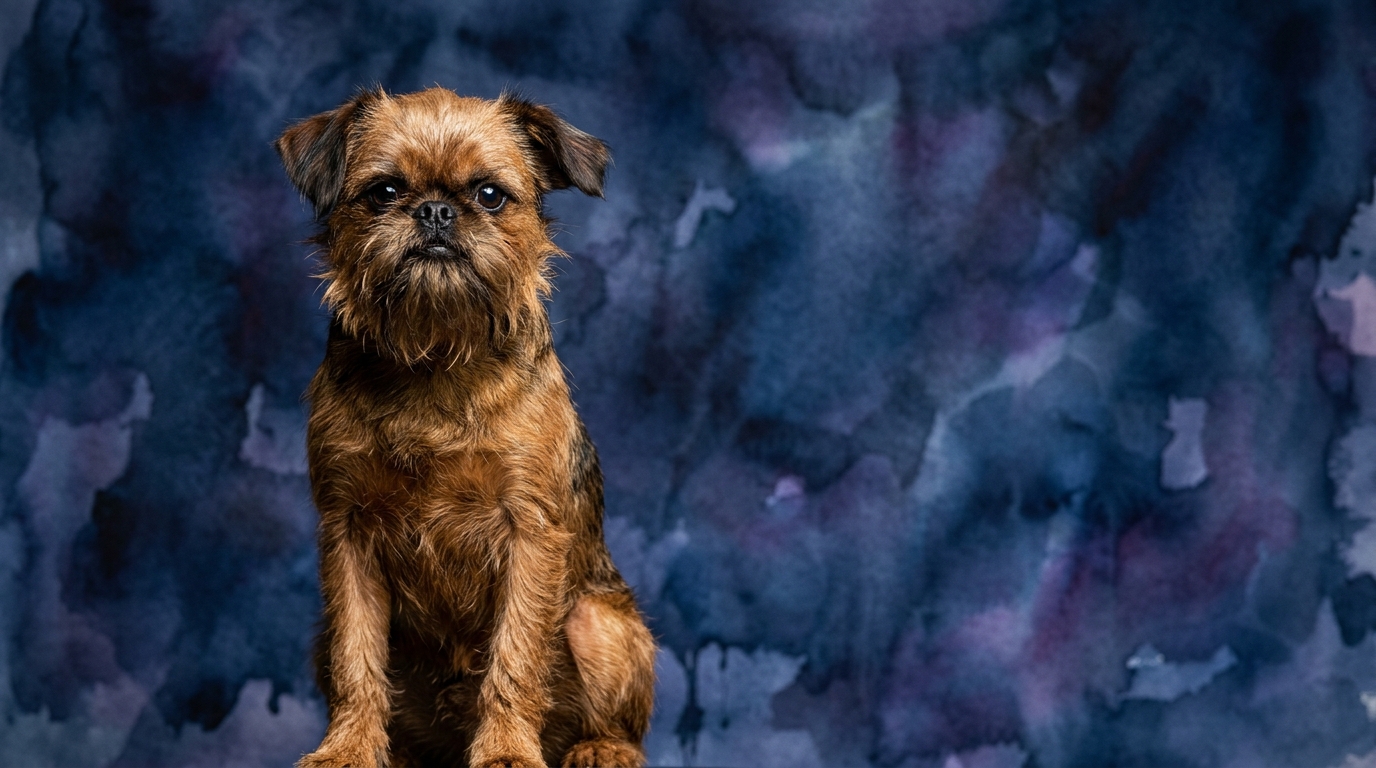 Brussels Griffon dog portrait — Brussels Griffon cognitive intelligence profile, Pet IQ Lab