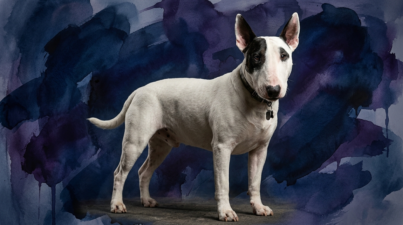 Bull Terrier dog portrait — Bull Terrier cognitive intelligence profile, Pet IQ Lab