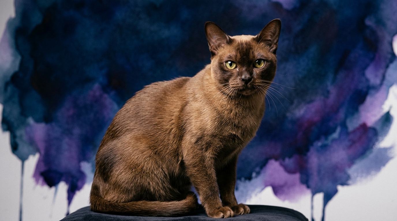Burmese cat portrait — Burmese cognitive intelligence profile, Pet IQ Lab