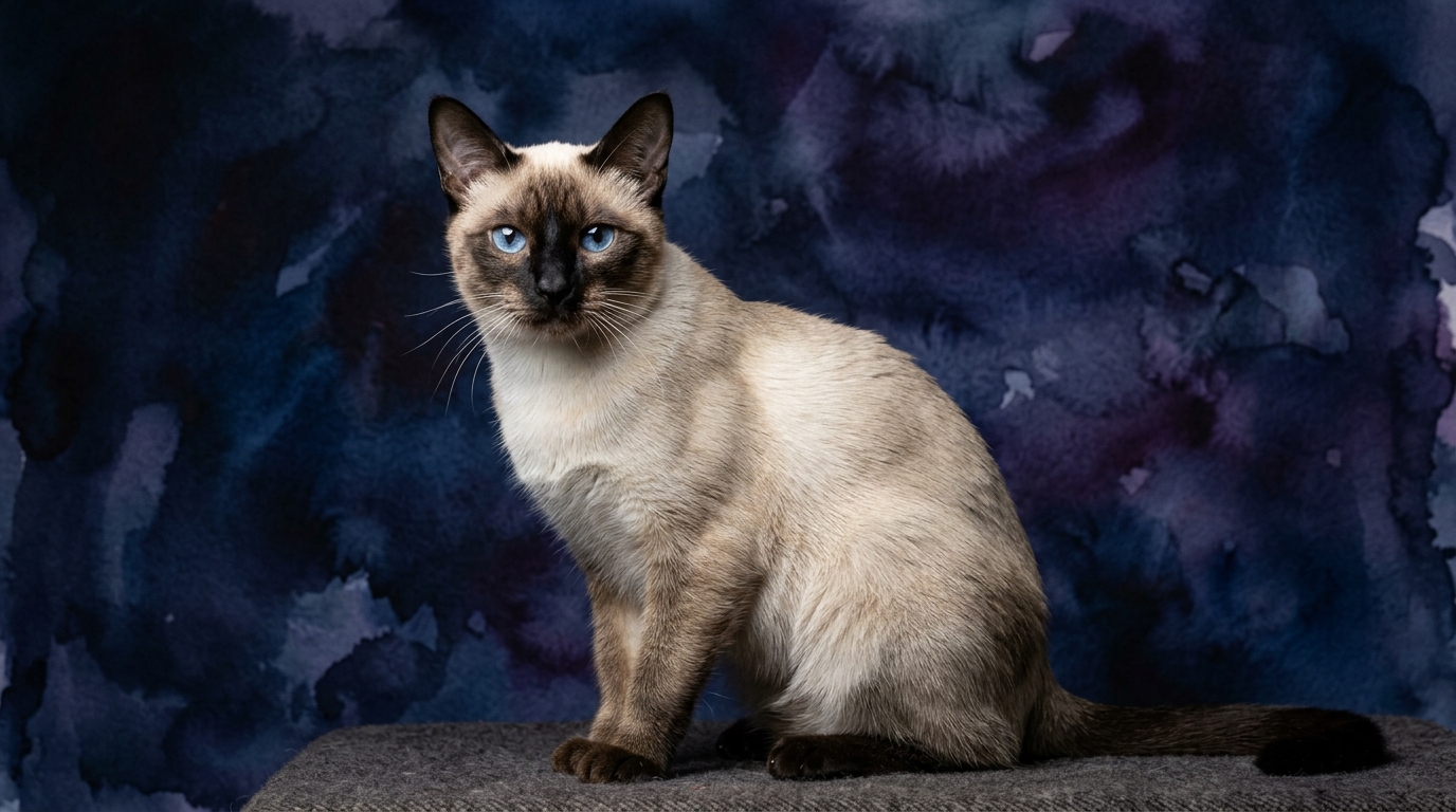 Colorpoint Shorthair cat portrait — Colorpoint Shorthair cognitive intelligence profile, Pet IQ Lab
