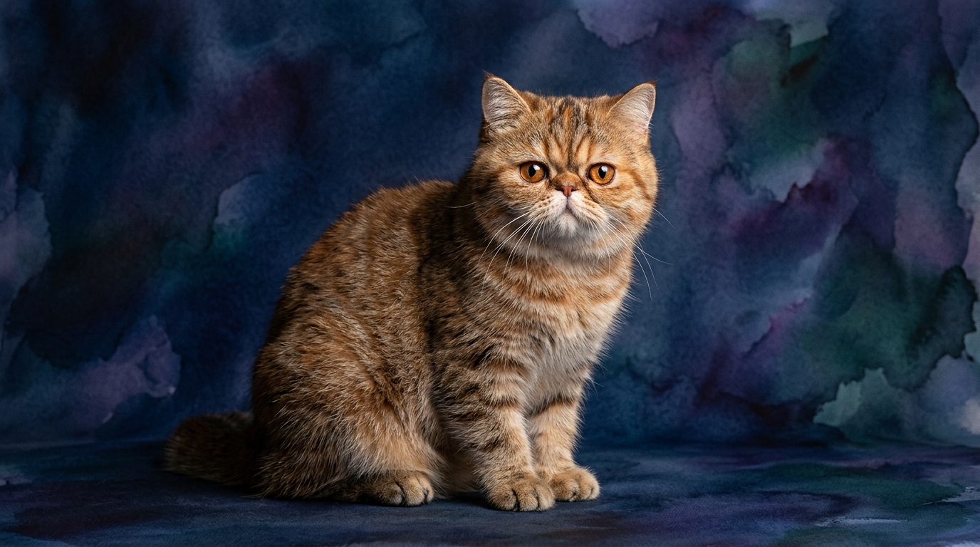 Exotic Shorthair cat portrait — Exotic Shorthair cognitive intelligence profile, Pet IQ Lab