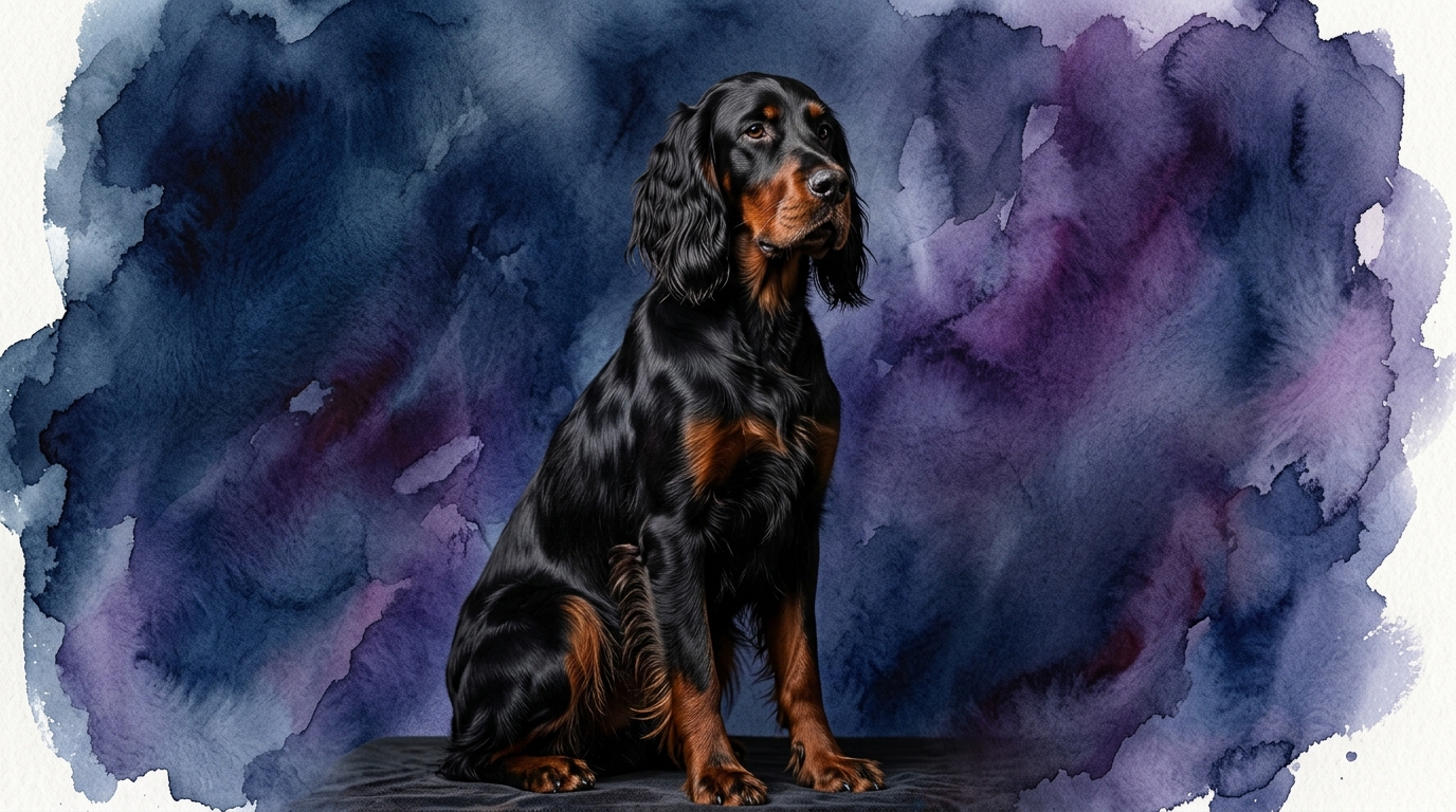 Gordon Setter dog portrait — Gordon Setter cognitive intelligence profile, Pet IQ Lab