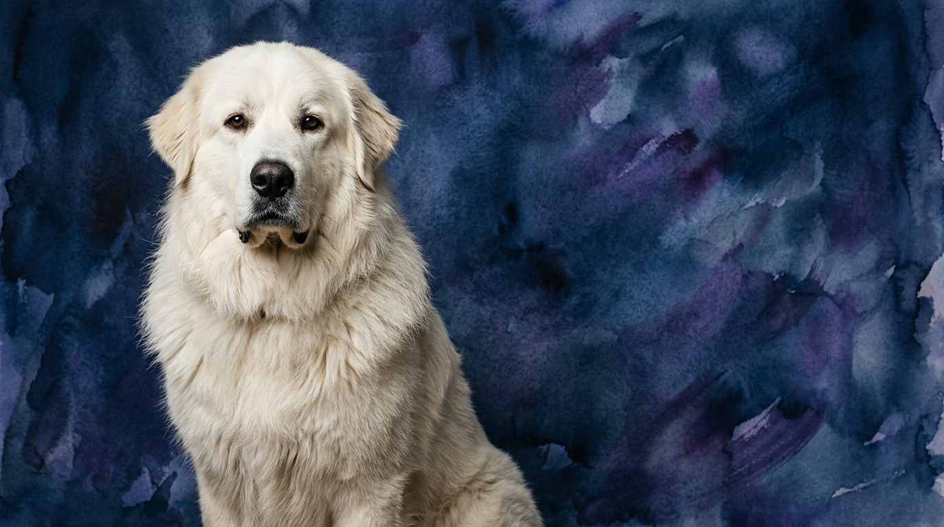 Great Pyrenees dog portrait — Great Pyrenees cognitive intelligence profile, Pet IQ Lab