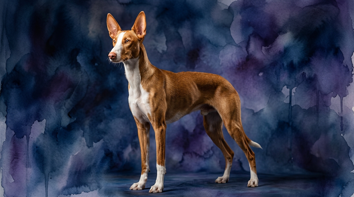 Ibizan Hound dog portrait — Ibizan Hound cognitive intelligence profile, Pet IQ Lab