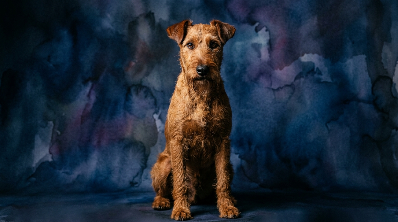 Irish Terrier dog portrait — Irish Terrier cognitive intelligence profile, Pet IQ Lab