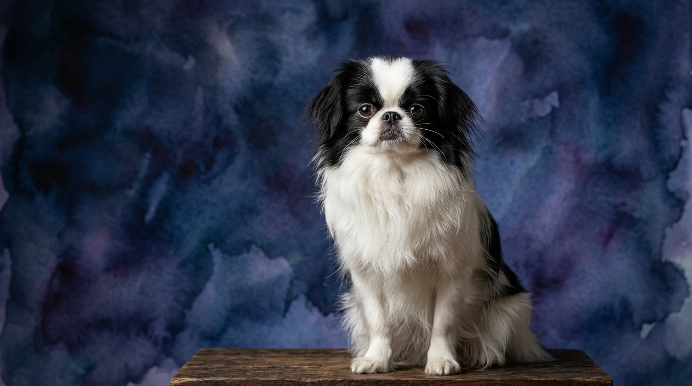 Japanese Chin dog portrait — Japanese Chin cognitive intelligence profile, Pet IQ Lab