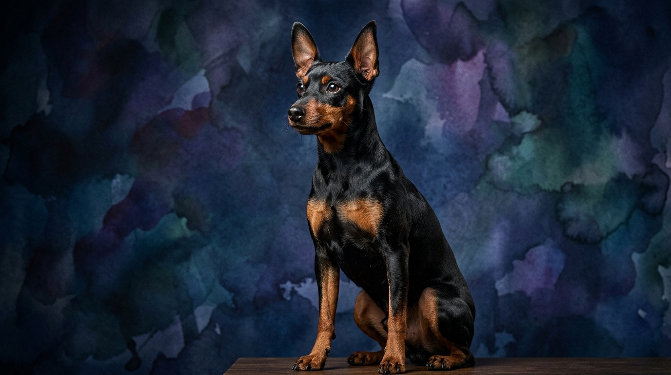 Miniature Pinscher dog portrait — Miniature Pinscher cognitive intelligence profile, Pet IQ Lab