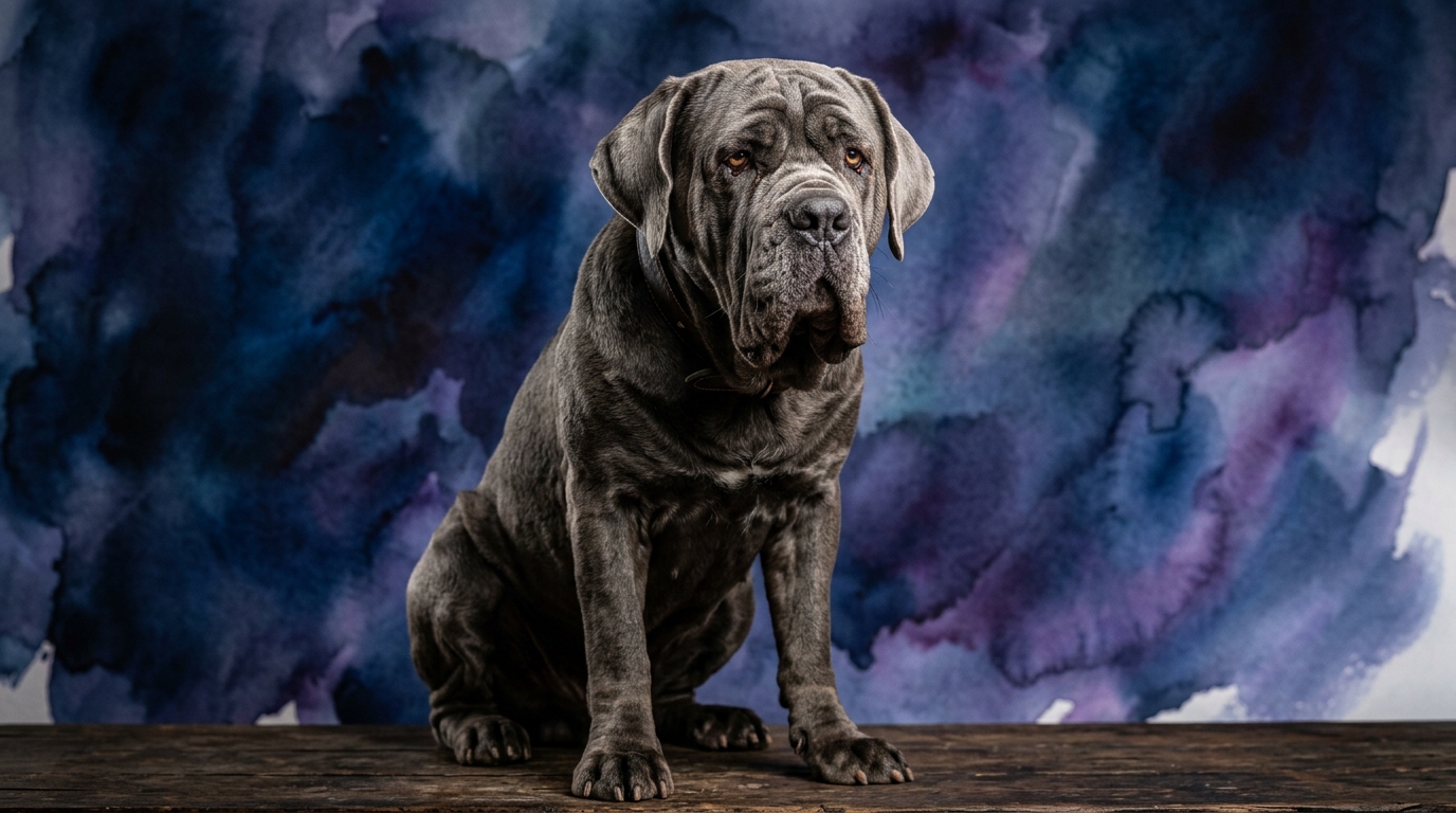 Neapolitan Mastiff dog portrait — Neapolitan Mastiff cognitive intelligence profile, Pet IQ Lab