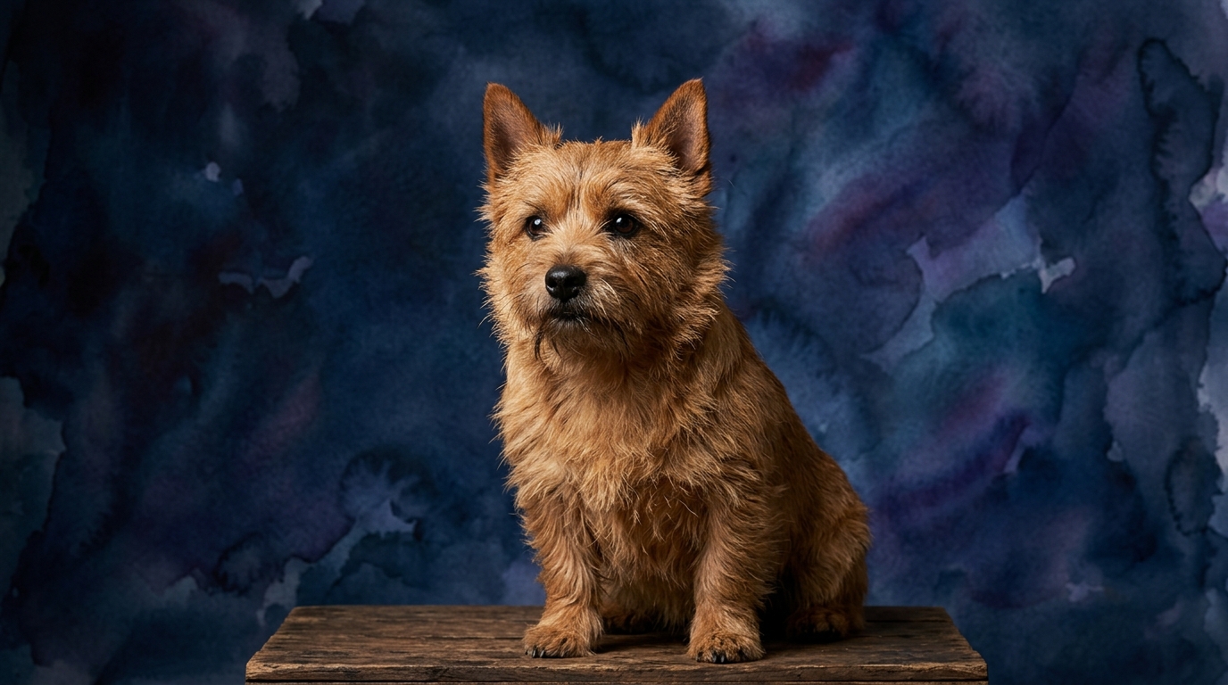 Norwich Terrier dog portrait — Norwich Terrier cognitive intelligence profile, Pet IQ Lab