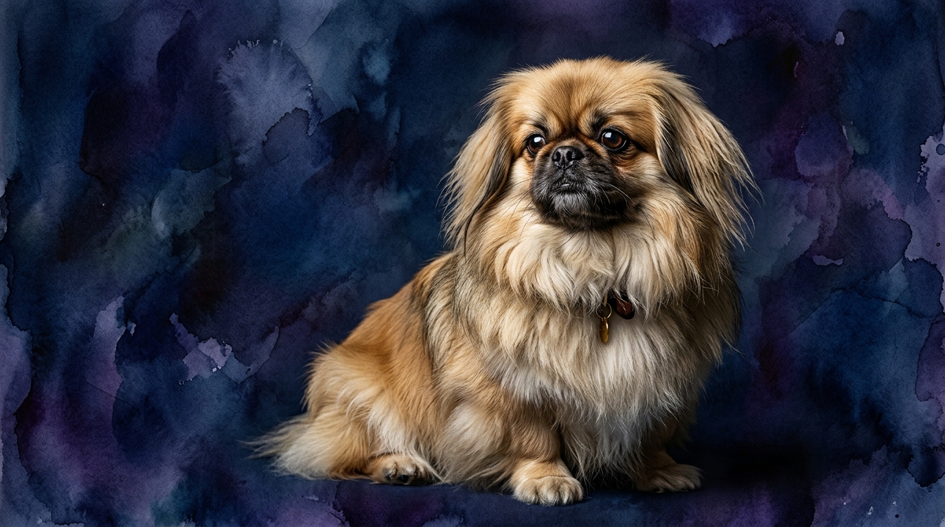 Pekingese dog portrait — Pekingese cognitive intelligence profile, Pet IQ Lab