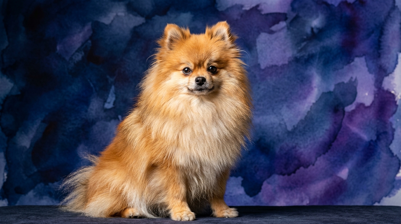 Pomeranian dog portrait — Pomeranian cognitive intelligence profile, Pet IQ Lab