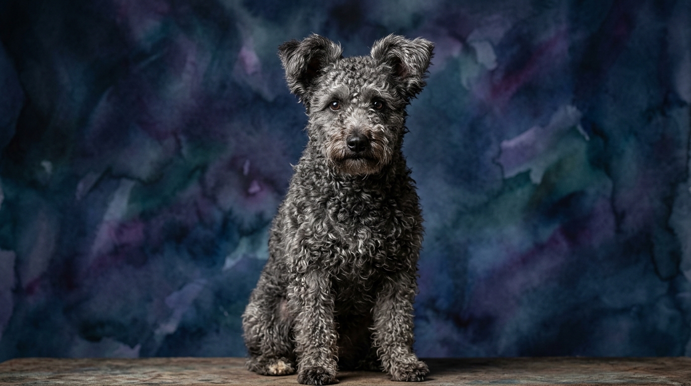 Pumi dog portrait — Pumi cognitive intelligence profile, Pet IQ Lab