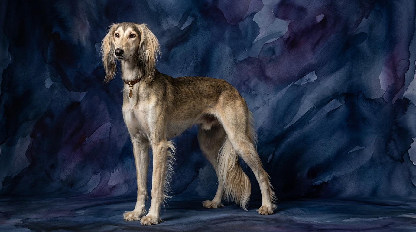 Saluki dog portrait — Saluki cognitive intelligence profile, Pet IQ Lab