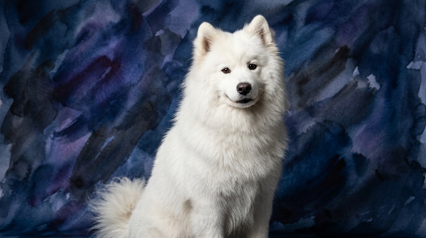 Samoyed dog portrait — Samoyed cognitive intelligence profile, Pet IQ Lab