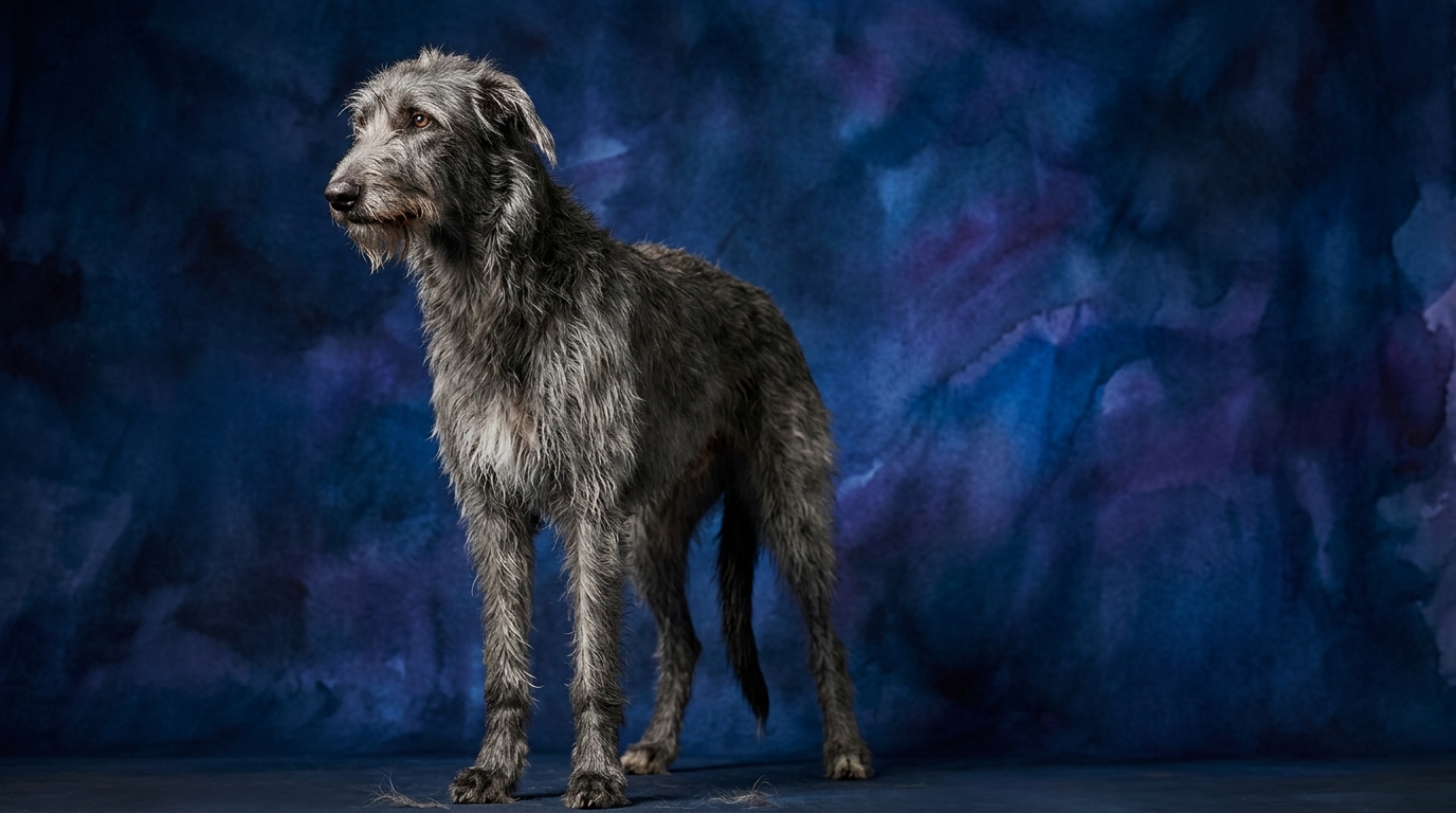 Scottish Deerhound dog portrait — Scottish Deerhound cognitive intelligence profile, Pet IQ Lab