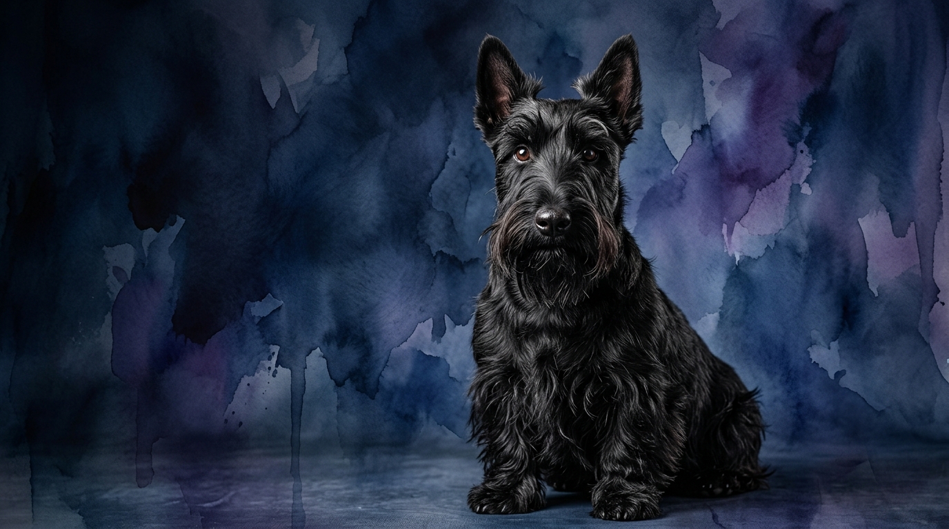 Scottish Terrier dog portrait — Scottish Terrier cognitive intelligence profile, Pet IQ Lab