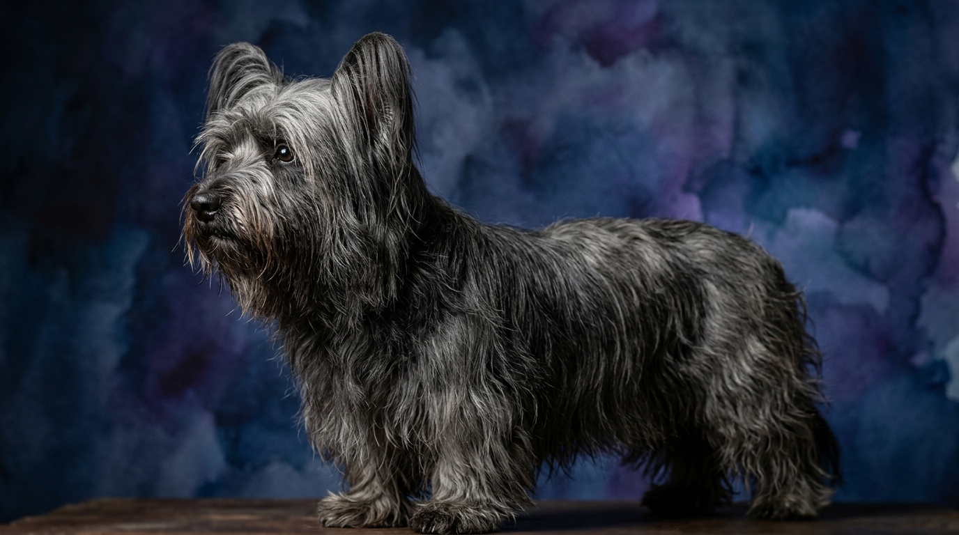 Skye Terrier dog portrait — Skye Terrier cognitive intelligence profile, Pet IQ Lab