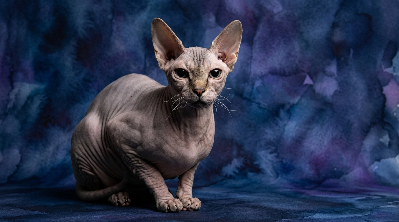 Sphynx cat portrait — Sphynx cognitive intelligence profile, Pet IQ Lab