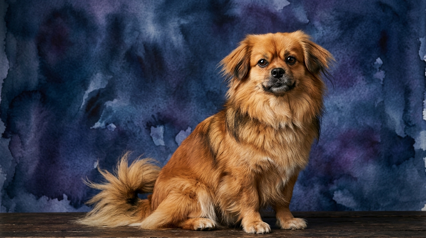 Tibetan Spaniel dog portrait — Tibetan Spaniel cognitive intelligence profile, Pet IQ Lab