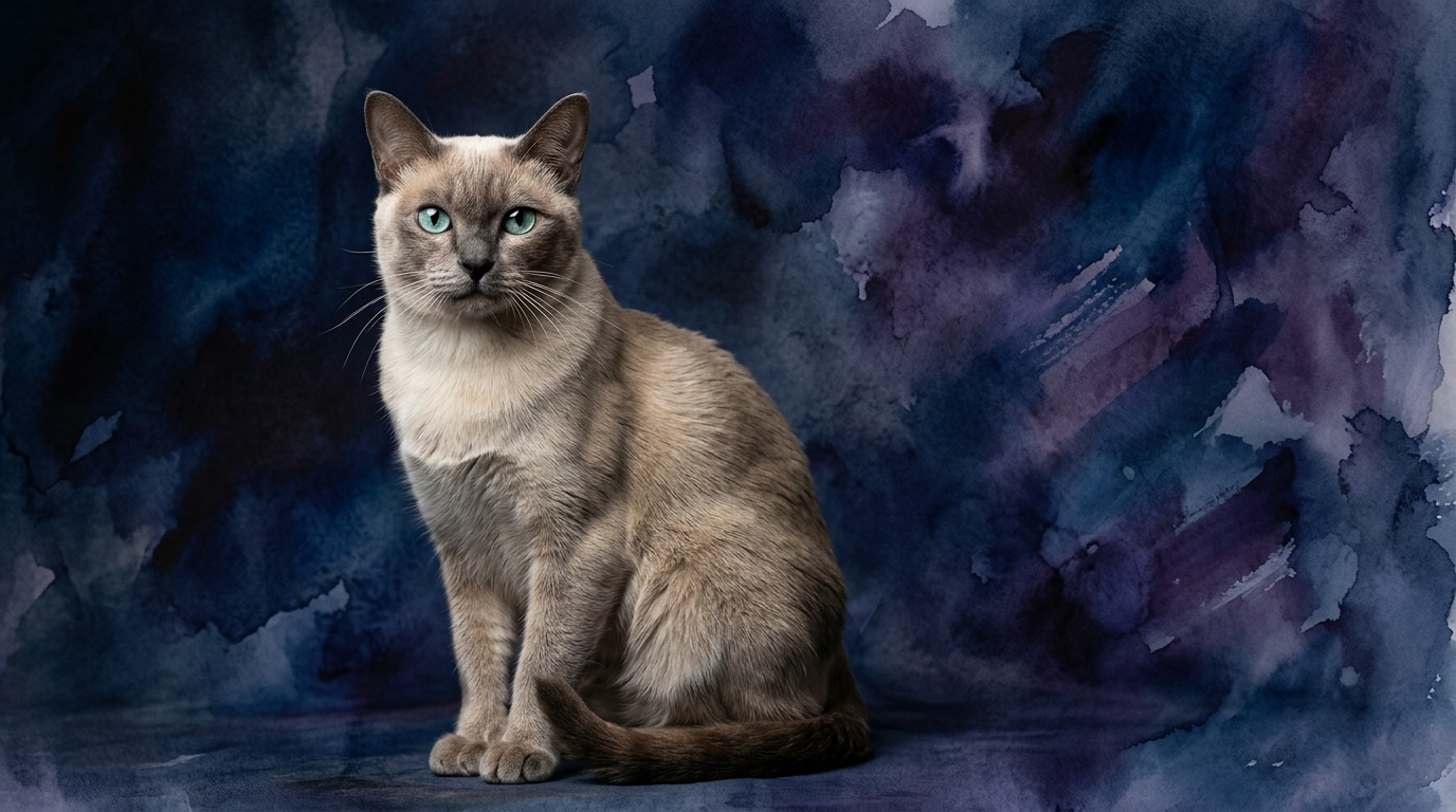 Tonkinese cat portrait — Tonkinese cognitive intelligence profile, Pet IQ Lab
