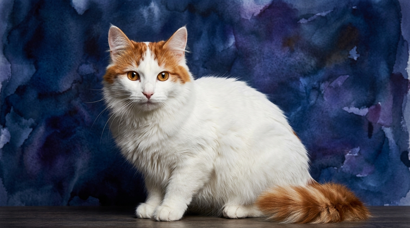 Turkish Van cat portrait — Turkish Van cognitive intelligence profile, Pet IQ Lab