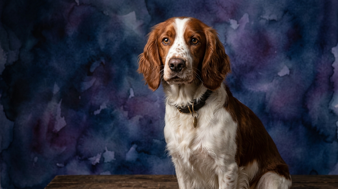 Welsh Springer Spaniel dog portrait — Welsh Springer Spaniel cognitive intelligence profile, Pet IQ Lab