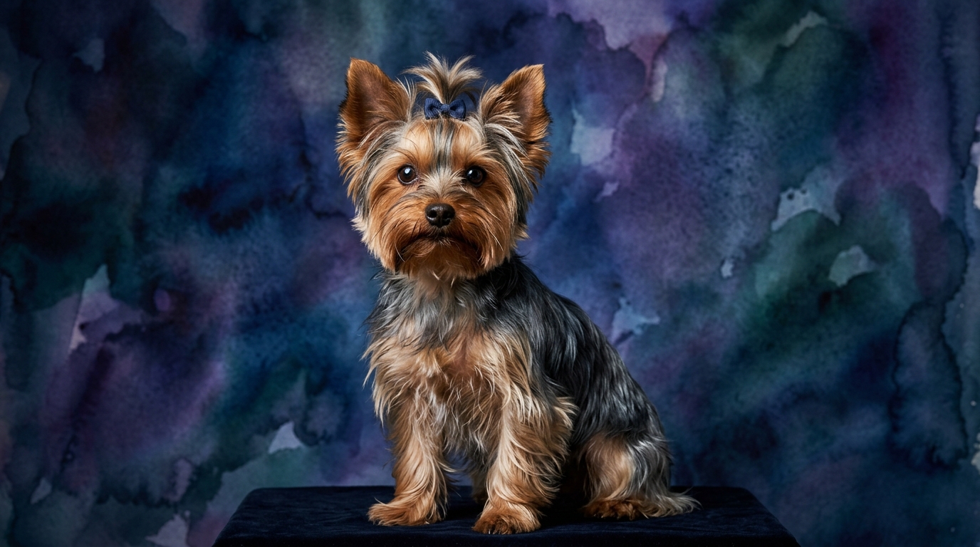 Yorkshire Terrier dog portrait — Yorkshire Terrier cognitive intelligence profile, Pet IQ Lab
